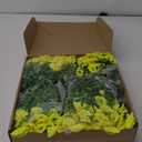 Hotop 20 Bundles Artificial Morning Glory Flowers for Outdoor Spring Summer UV Resistant Artificial Flowers Faux Silk Petunia Eucalyptu Realistic Plant for Outside Home Yard Porch Decor(Yellow)