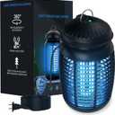 Bug Zapper with Light Sensor, Mosquito Zapper Outdoor 4200V Electric Insect Killer, Waterproof Mosquito Killer, Fly Zapper, Fly Trap for Home Backyard Garden Patio, Mosquito Repellent Outdoor