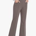 G4Free Yoga Dress Pants for Women Wide Leg Ankle Pants with Pockets Strechy Casual Loose Flare Work Pants M 31"