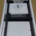 IBUYKE Clamp on Desk Organizer Shelf,12.9 inches Desk Extender Shelves, Above or Below Desk 2Tier Adjustable Storage Shelves for Desktop Accessories,Black,TMZ007B