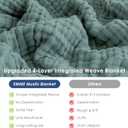 EMME Cotton Blanket Twin XL for Bed Soft Muslin Blankets 66"x90" Lightweight Breathable Layering Bedspread Coverlet All Season Gauze, Teal