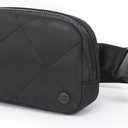 Fanny Packs for Women Water proof Belt Bag Quilted Bum Bags for Crossbody Fashion Waist Packs with Adjustable Strap for Traveling, Hiking, Running, Black