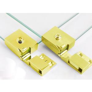 2 Pieces Hinges for Glass Cabinet Doors Replacement Glass Door Hinges Frameless Suitable for 3-5 mm / 0.1-0.19 inches Bookshelves, Display cabinets