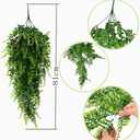 Toprooms 4pcs Artificial Hanging Plants Fake Hanging Plant Fake Plants Faux Fern Ivy Vines Outdoor UV Resistant Plastic Hanging Plants Artificial Decor (Ferns)