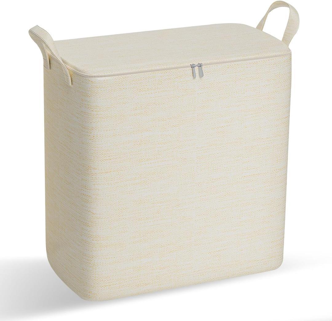 Higher Cotton and Linen Canvas Storage Bags with Reinforced Handles 1 Pack, L SIZE-65L