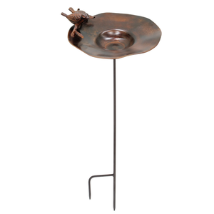 Antiqued Birdbath & Garden Stake