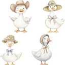 Honoson 4 Pcs Large 21" x 30" One Silly Goose Birthday Cardboard Cutouts Silly Goose Baby Shower Backdrop One Birthday Party Decorations for Lawn Yard Signs Party Supplies Photo Booth Props, 21.65 x 29.53 inches