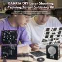 DIY Laser Target Soldering Kit, Build Your Own Electronic Shooting Game with Digital Score Counter, STEM Light Sensor Soldering Project with Adjustable Volume & Brightness,Father's Day Present