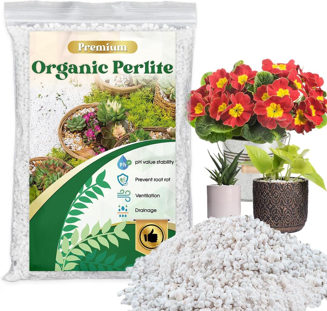 2 x Organic Perlite for Plants,2 Quart Premium Horticultural Perlite for Indoor and Outdoor Plants,Enhance The Ventilation and Drainage of The Soil,Optimal for Potting Mixes
