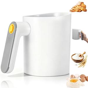 ANNCARY Battery Operated Electric Flour Sifter for Baking, Handheld Sifter with Ergonomic Handle, Fine Stainless Steel Mesh, Easy-to-Clean Design for Pastry, Cookies, Bread