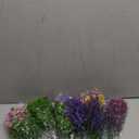 Hananona 12 Pcs Artificial Flowers Outdoor, Faux Artificial Plants UV Resistant Plastic Flower Bulk for Hanging Planter Porch Window Home Wedding Fall Summer Decor (12, Multiple Color)
