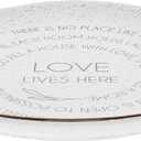 Pavilion Gift Company - Love Lives Here - 10.5" Serving Tray Platter Plate Thanksgiving Fall Serveware Friendship Family Housewarming Apartmentwarming