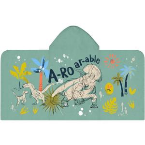 Jurassic World Kids Super Soft Bath/Pool/Beach Soft Cotton Terry Hooded Towel Wrap, 24 in x 50 in, (Officially Licensed Product) by Franco