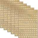 uxcell 6 Sheets Letter Stickers 0.18" 3D Mini Letter Sticker Metal Self Adhesive Alphabet Stickers for Scrapbooking DIY Poster Craft Wall Doors Sign Decor(Gold, Uppercase) (6 x 9.5 mm/2.4 x 3.7inches)