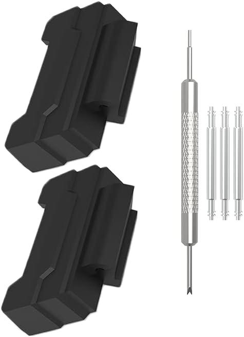 WRISTARMOR G100 Series watch band Adapter 16mm lug resin connector Compatible with Casio G-Shock DW-5600/GW-M5610//GL-7200/GA700/G-8900/GW9400/GDF-100/GA100/GD120 Watch strap accessories link header (black)