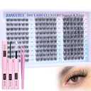 Wispy Lash Clusters Kit Natural Lash Extension Kit DIY Eyelash Extension Kit 10-14MM Individual Lashes Thin Band Eyelash Clusters with Lash Cluster Glue and Tweezers by zanlufly