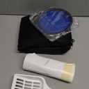 Petskd Portable Cat Travel Litter Box with Lid and 10 pcs Disposable Liner Bags, Leak-Proof and Collapsible, Cat Travel Essentials for Car, Hotel, Airplane and Other Outdoor Use(Black) (Small)