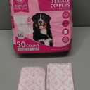 American Kennel Club Female Dog Wrap, Disposable Diapers with Wetness Indicator (L  Low Tail (1827 in), 50, Count)