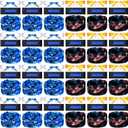 Sosation 24 Sets Gun Party Supplies for Boys Girls 72 Pcs Gun Party Favors Two Team War Birthday Pack Safety Glasses Face Mask Wrist Belt Band Accessories Children Kids Toy Bulk(Blue and Orange)