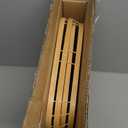 PEMAR Set of 2 Bamboo Wicker Serving Trays for Foods & Drinks, Rectangular Breakfast Lap Trays with Handles Wooden Decorative Platters for Coffee Table, Bed Eating  Standard Size