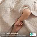 Bedsure 100% Cotton Muslin Blanket 8-Layer Queen, Breathable & Substantial Oeko TEX Gauze Bedding, PureWoven All-Season Moisture-Wicking Comfort, Softens After Wash, Linen Beige, 90"x90"