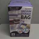 25 Pack Vacuum Storage Bags, Space Saver Vacuum Storage Bags, Vacuum Seal Bags for Clothing, Clothes, Comforters and Blankets, Hand Pump Included