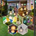 String Light Poles for Outside 4 Pack, 10ft Metal Outdoor String Light Poles for Deck - Ideal for Patio, Garden, Yard, Front Porch Decorations, Black