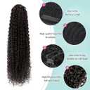 SuCoo Drawstring Ponytail Extension for Women Curly Ponytail Extension Synthetic Hair Natural Wavy Hair Pieces for Daily Use (#2,28inch,160g)