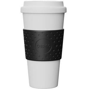 Copco Acadia 16 oz Travel Mug - Insulated Reusable Coffee Tumbler with Double-Walled Plastic, Leak-Proof Lid, BPA-Free - Portable Mug for Hot & Cold Drinks, Cup Holder Friendly (Black)