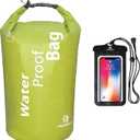 Freegrace Waterproof Dry Bag - Lightweight Dry Sack with Seals and Waterproof Case - Float on Water - Keeps Gear Dry for Kayaking, Beach, Rafting, Boating, Hiking, Camping and Fishing (10L, Green)