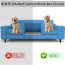 22" x 22" Couch Cushion Support for Sagging Seat, 3 PCS Large Size Insert Sofa Cushion Support for Better Lift, 45D High-Density Foam Couch Replacement for Furniture Seat Sagging Repair, Grey