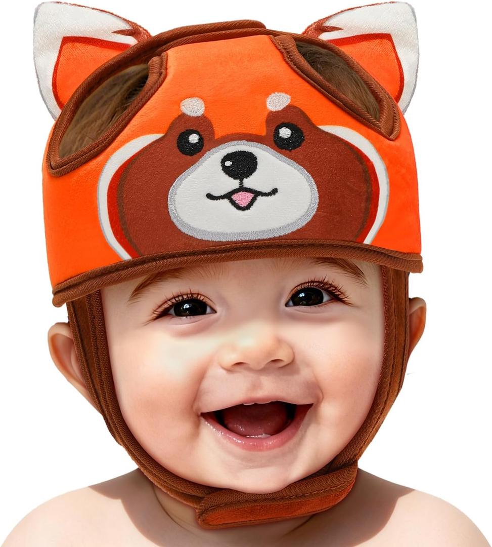 Baby Head Protector Helmet for Crawling Walking - No Bumps Soft Toddler Safety Head Protection for Baby 6-12 Months 1-2 Years - Adjustable Lightweight Breathable Infant Helmet