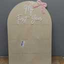 WAUAO Bow My First Year Birthday Board - One Year Of Photo Board,Monthly Milestone Wood Photo Board,First Birthday Decorations Girl,12 Months Photo Banner