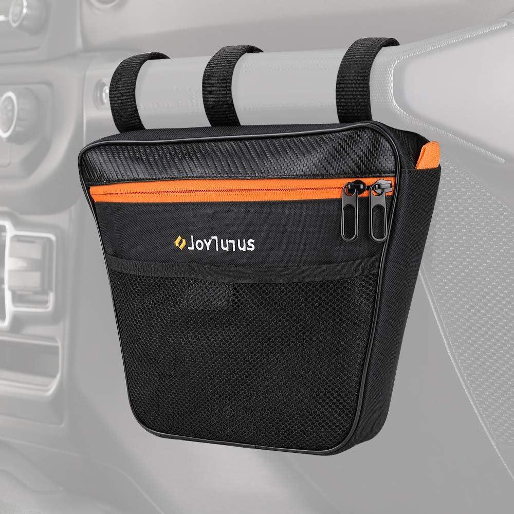 JOYTUTUS Passenger Grab Handle Storage Bag, Phone Holder Storage Organizer Bag, Multi-Purpose Pouch Organizer Bag Compatible with Wrangler CJ YJ TJ JK JL 1965 to 2026 & JT Gladiator 2020 to 2026 UTV