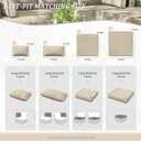 9Pcs Outdoor Chair Cushions Covers Waterproof Anti-Fading for 5 Pack Patio Set Cushion Slipcovers, Outdoor Furniture Cover Replacement, Covers Only, Cream