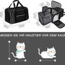 BAGLHER Cat Carrier Bag, Airline Approved Pet Carrier Soft Side Pet Travel 5 Sides Open Doors 3 Sides Expandable Foldable Dog Carrier with Fleece Pad, 17.5*12*11.75 inch
