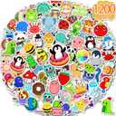 1200 Pcs Stickers for Kids, Cute Water Bottle Stickers, Kawaii Vinyl Sticker for Students Gifts School Supplies Classroom Teacher Prizes Animal Waterproof Sticker, Bulk Sticker Packs for Boys Girls