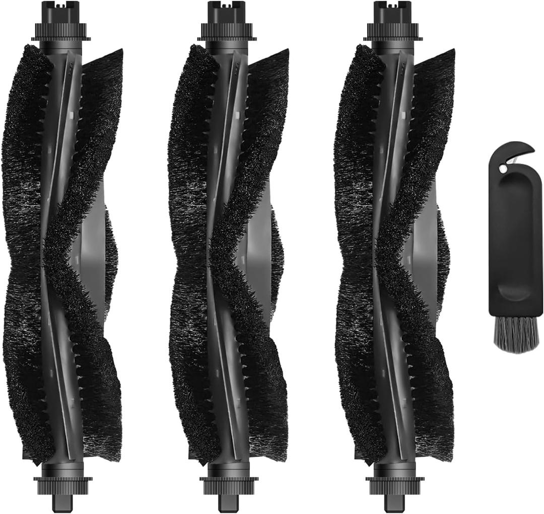 L60 L50 Replacement Roller Brush Compatible for Eufy L60, L60 SES, L60 Hybrid, L60 Hybrid SES, L50, L50 SES Robotic Vacuums, Includes 3 Main Rolling Brushes, 1 Cleaning Tool