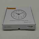 jomparis 12 Inch Wall Clock Silent Non Ticking Battery Operated Quartz Modern Decorative Round Wall Clock for Office Classroom School (Black)