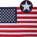 AZCOVER American Flag 12x18 Inch, USA Boat Flag for Outside, Nylon Small American Flags with Embroidered Stars Sewn Stipes and Brass Grommets for Marine UTV Yacht