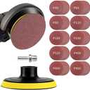 100PCS Angle Grinder Sanding Discs and 4 Inch Hook and Loop Backing Pad (5/8-11 Threads) with 8MM Drill Adapter, Angle Grinder Attachments for Sanding Polishing 40-800 Grits