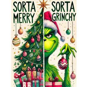 Cupmod Christmas Paint by Numbers Kit for Adults,Winter Painting by Numbers,DIY Acrylic Paint Kit for Adults Beginners Without Frame,Easy Adult Paint by Number Kits on Canvas for Decor 16x20inch (MT22172)