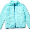 Amazon Essentials Girls and Toddlers' Sherpa Fleece Full-Zip Jacket (4T, Aqua Blue)