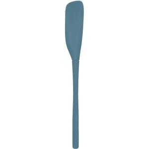 Tovolo Silicone Jar Spatula Long Handled Rubber Scraping Scooping Tool for Peanut Butter Jam Jelly Jars Blenders, Extra Long Flex Core Silicone Jar Scraper Dishwasher Safe BPA Free, Blue Slate