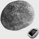 XXL Hide Keys Fake Rock Lock Box, Hide a Key Stone Look-Like Outdoor with 4-Digits Combination Lockbox, Spare Key Storage Box with Foam Protection for Home B&B, Rental, Office (Light Grey)