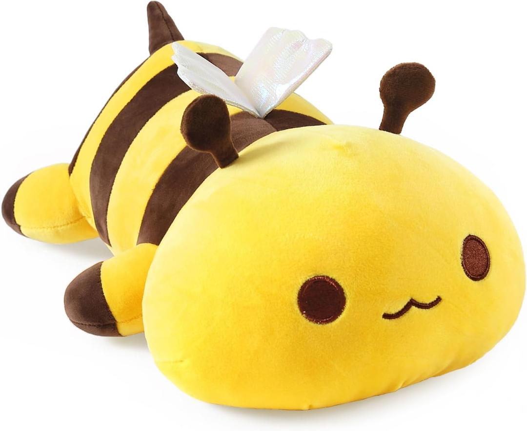 Onsoyours Cute Bee Plush, Soft Stuffed Animal Honey Bee Plush Toy Pillow for Kids (Yellow, 13")