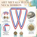 AmazingSpark 12/30/50/100 2" Metal Graduation Award Medals Bulk with Neck Ribbon End of Year Gold Honor Recognition Winner Medals Trophy Award Prize Gift for Grad Ceremony