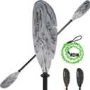 Angler Kayak Paddles Aluminum Paddle with Plastic Blades and Paddle Leash, Floating Adjustable Fishing Kayak Oars, 3 Piece, 230-250cm/90-98 inch