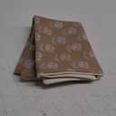 DOMVITUS Floral Pillow Covers 18x18 Throw Pillow Covers Decorative Farmhouse Block Floral Print Vintage Pillow Cover for Living Room Couch Bed, Light Camel, 1PC