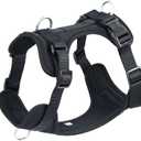 Wisedog Mesh Breathable Dog Harness: No Pull Harness with 3 Fast-Release Buckles Adjustable for Walking & Training for Small Medium Large Dogs (Black, S: Neck=14"-19"/Chest=13"-24")